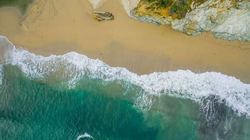 High angle view of sea shore