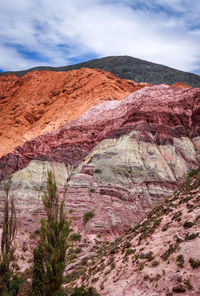 Scenic view of rocky mountains against sky