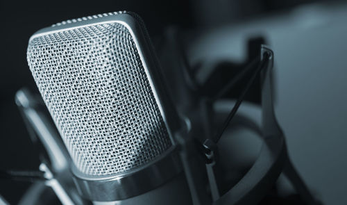 Close-up of microphone