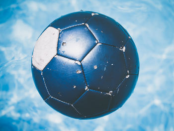 Close-up of soccer ball on water