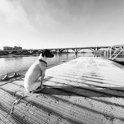 View of pier on bridge against sky