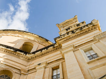 Low angle view of historical building against sky