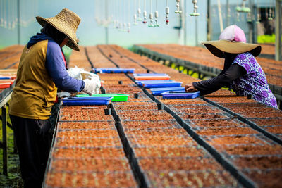 Women working on field