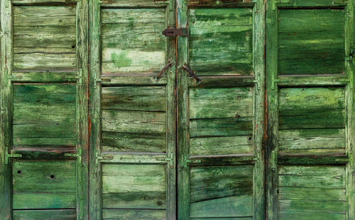 Full frame shot of old wooden door
