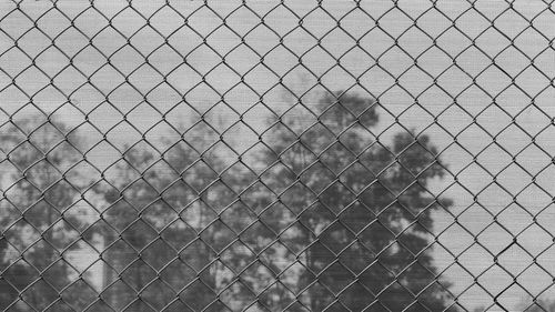 Panoramic view of chainlink fence