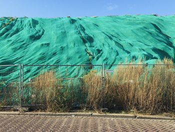 Panoramic shot of sea shore against sky