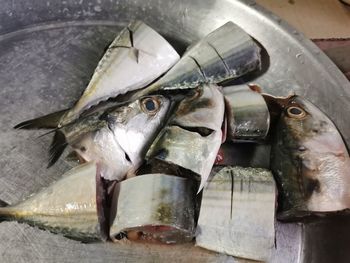 Close-up of fish for sale in market