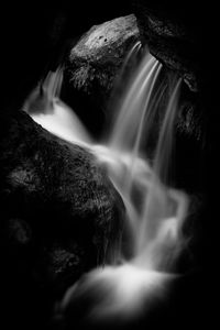 Low angle view of waterfall