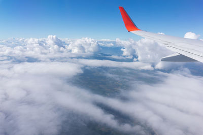 Aerial view of cloudscape against sky