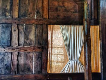 Close-up of wooden wall