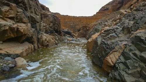 Rocks in sea