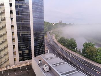 Morning fog above the river