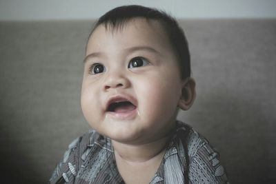 Close-up portrait of cute boy