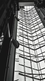 Low angle view of modern building against sky