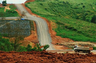 Road passing through landscape