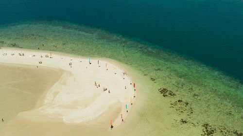 High angle view of beach