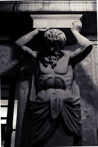 Rear view of angel statue