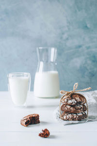 Close-up of breakfast on table