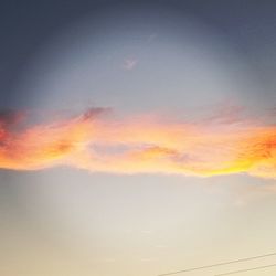 Low angle view of sky during sunset