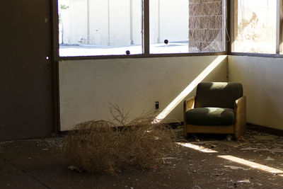 Interior of abandoned building