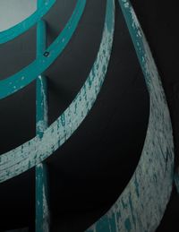 Full frame shot of blue metal grate