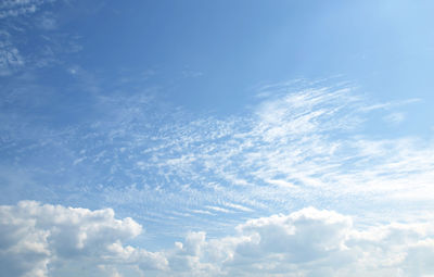 Low angle view of clouds in sky