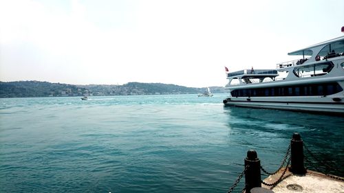 View of ship in sea