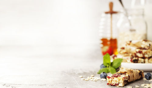 Close-up of fruits on table