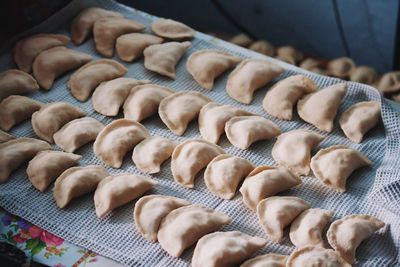 Close-up of prepared pastries