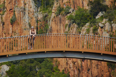 Bridge against trees in forest