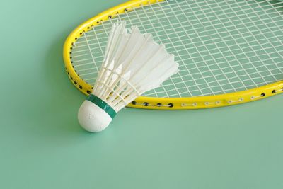 High angle view of ball on table