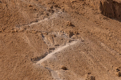 Sand dunes in a desert