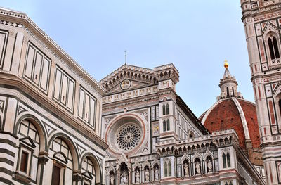 Low angle view of temple building against sky