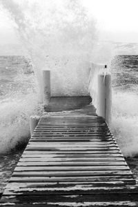 Staircase leading towards sea