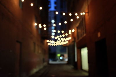 Defocused lights at night