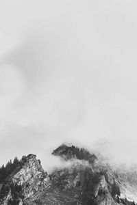 Low angle view of mountains against sky