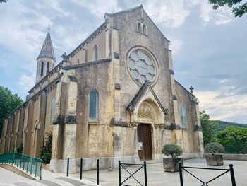 Low angle view of church against sky