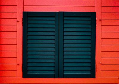 Full frame shot of closed window of building