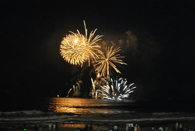 Low angle view of firework display