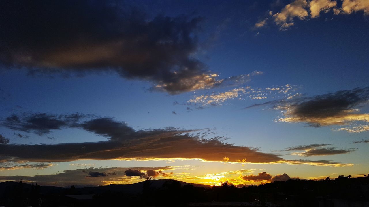 sky, sunset, tree, cloud - sky, silhouette, nature, beauty in nature, tranquility, scenics, no people, sunbeam, star - space, dramatic sky, outdoors, moon, animal themes, astronomy, galaxy, mammal, day