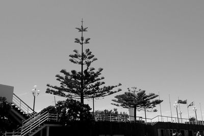 Low angle view of building against clear sky