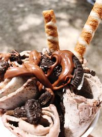 Close-up of chocolate cake