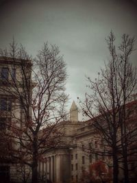 Low angle view of buildings against sky