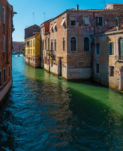 Scenic view of venice empty canals with houses during daylight.