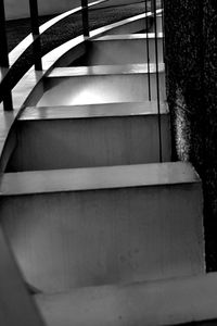 Staircase with railings in background