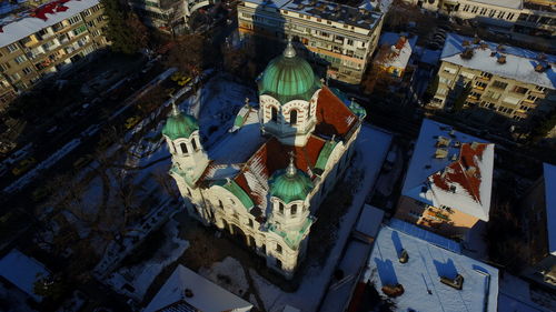 High angle view of city