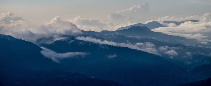 Low angle view of mountains against sky