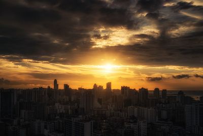 Cityscape at sunset