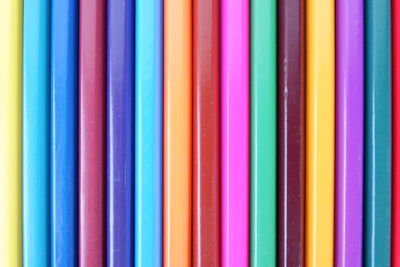 Full frame shot of multi colored pencils