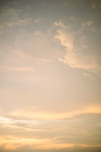 Low angle view of sky during sunset